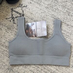 Women's Gray Seamless Mesh Bralette